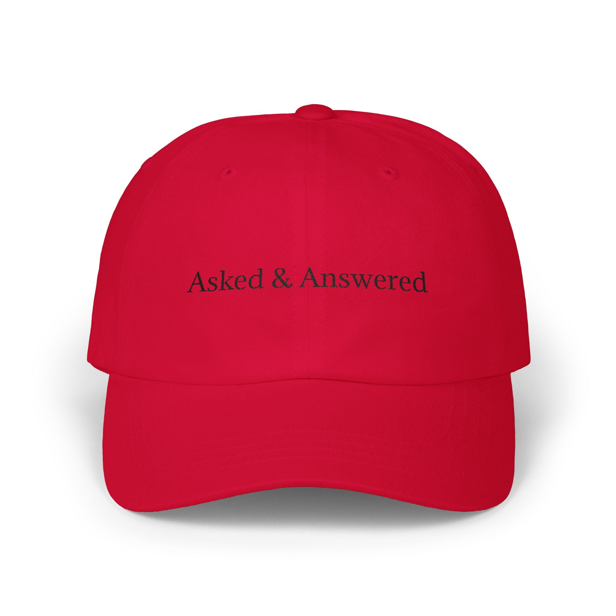 "Asked & Answered" Counsel Cap